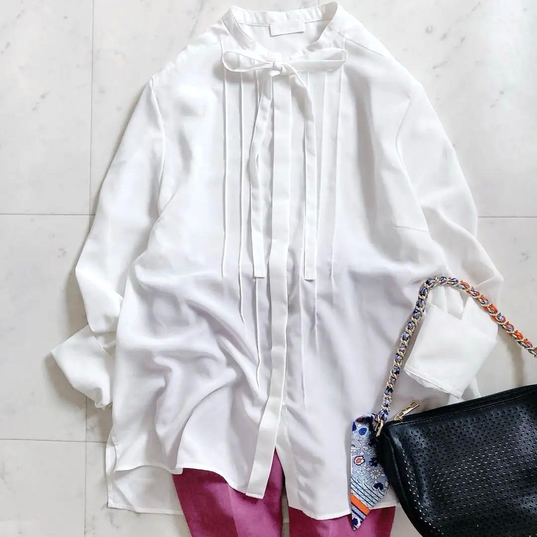 未使用級 ボールジィ クリアデシンボウタイブラウス トゥモローランド