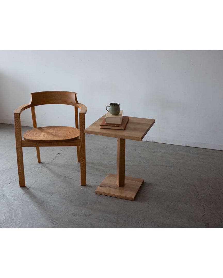 サイドテーブル43 カク ナラ材オイル塗装 オーク