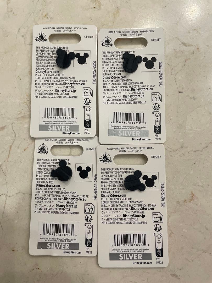 公式】超レア ディズニーワールド(海外) ピンズ4種セット