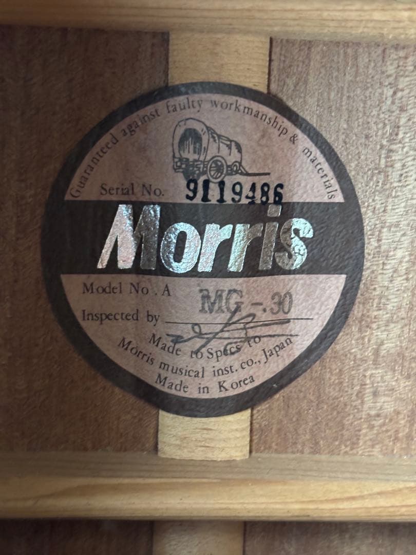 h*p様 希少 縦ロゴMorris MG-30 アコギ 90'sヴィンテージ