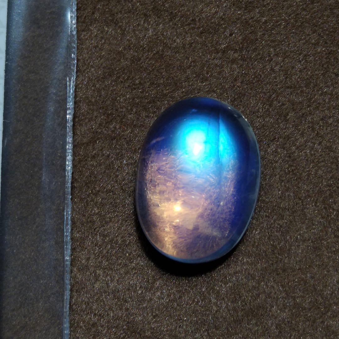 5.916ct 大粒 ★ 天然ブルームーンストーン ルース 鑑別済み 外し石