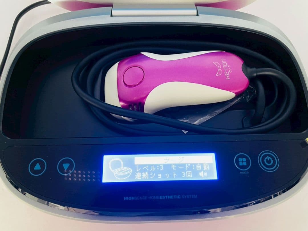 (sk/9.20/10)ケノン 脱毛器 ピンク 本体と付属品