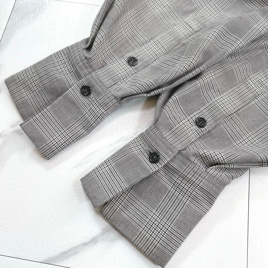 極美品✨OHGA オーバーサイズリボンボウタイブラウス チェック柄