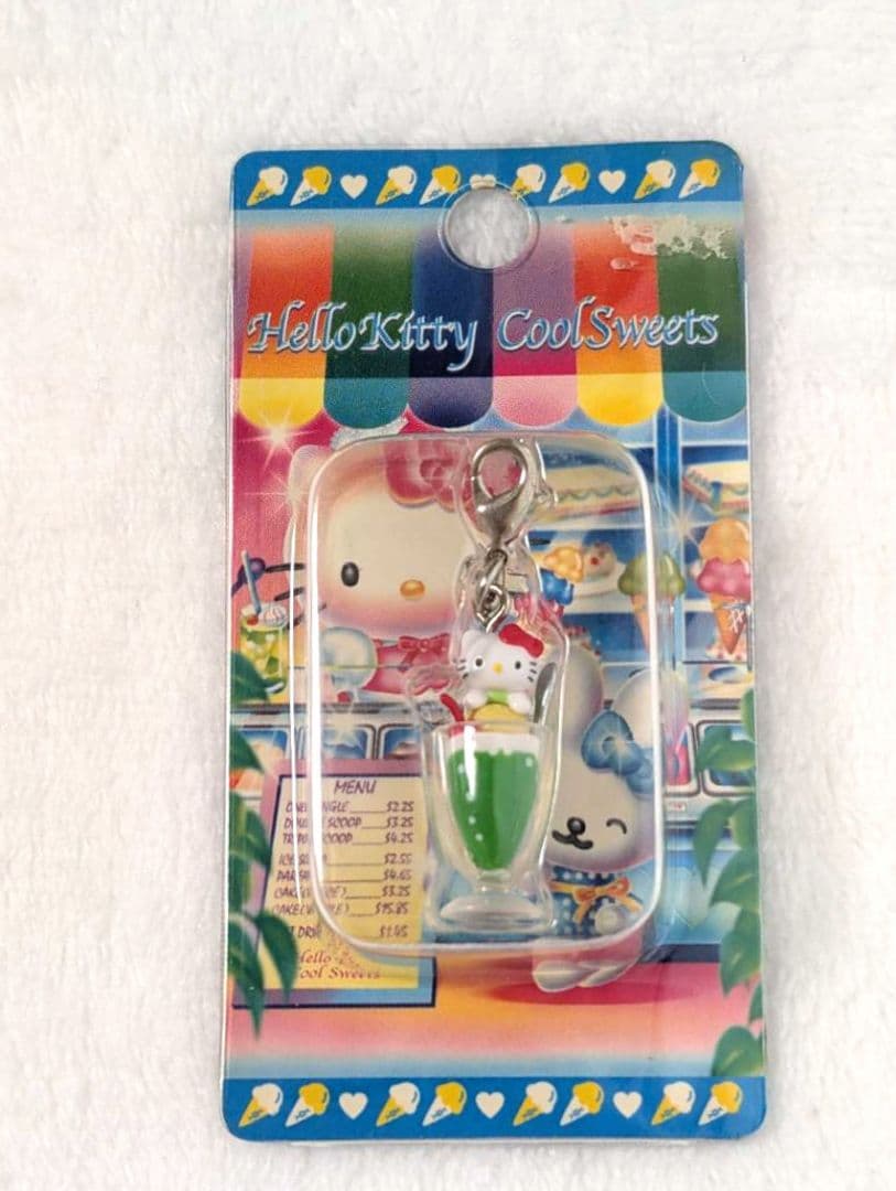 ご当地キティ クリームソーダ アイス 根付け ストラップ サンリオ