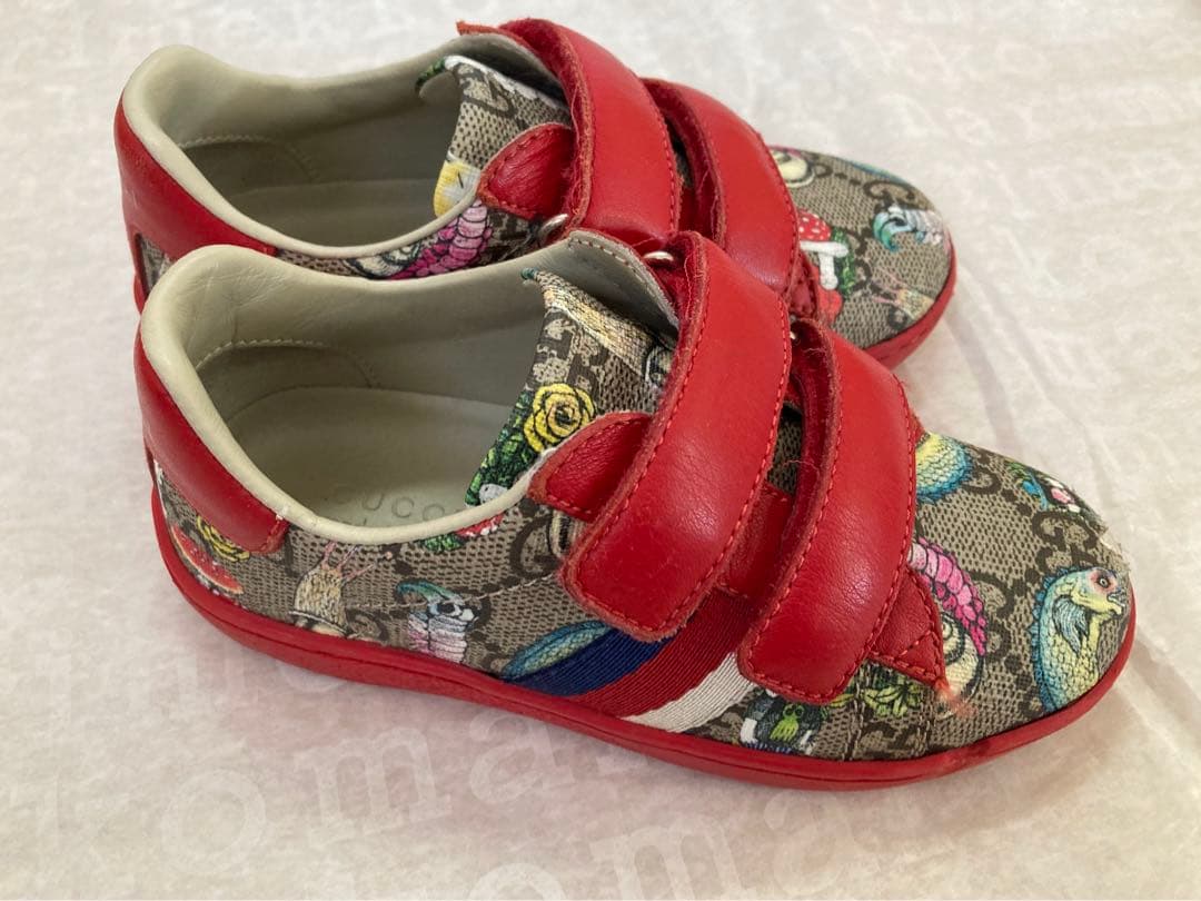 GUCCI グッチ x ヒグチユウコ　スニーカー　16.5cm キッズ レッド