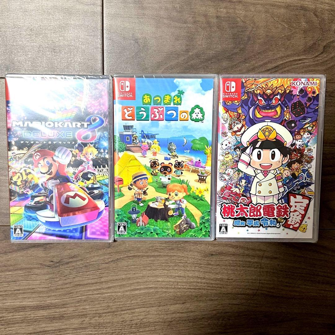 ニンテンドースイッチ　桃太郎電鉄 マリオカート8 どうぶつの森 あつ森5200円とか桃鉄5800円とか…俺の財布が泣いてるわ…誰か買ってくれ