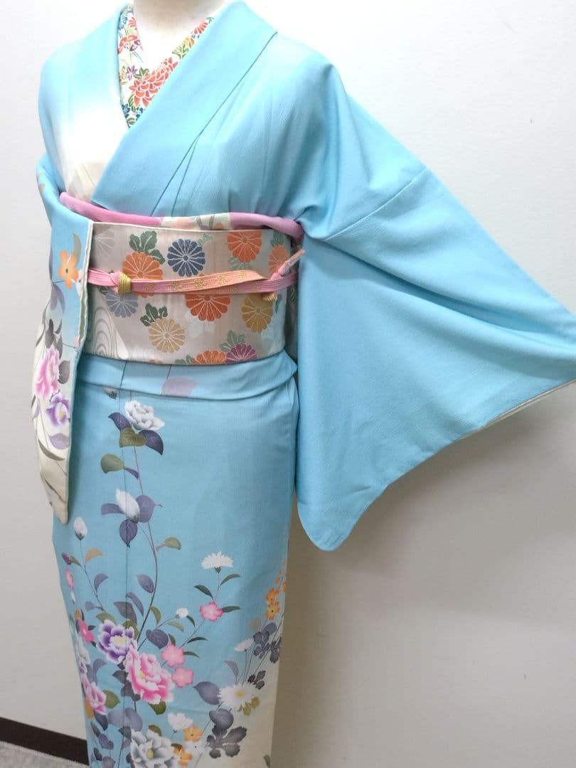 802 半額セール ブランドもの 美品 染分け暈し 洗える訪問着 4点フル