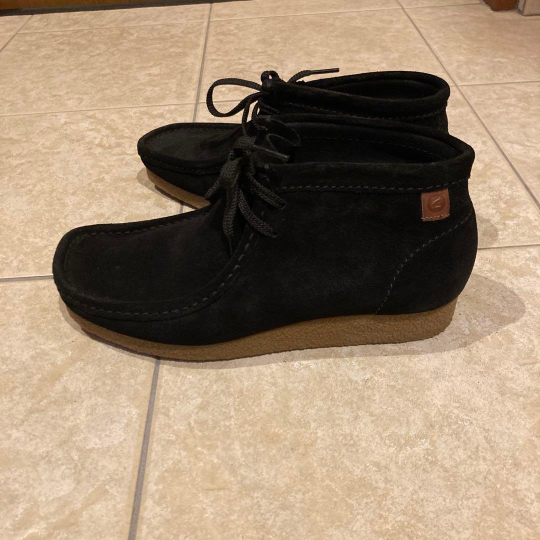 Clarks クラークス ワラビーブーツ 黒 25.5cm 美品