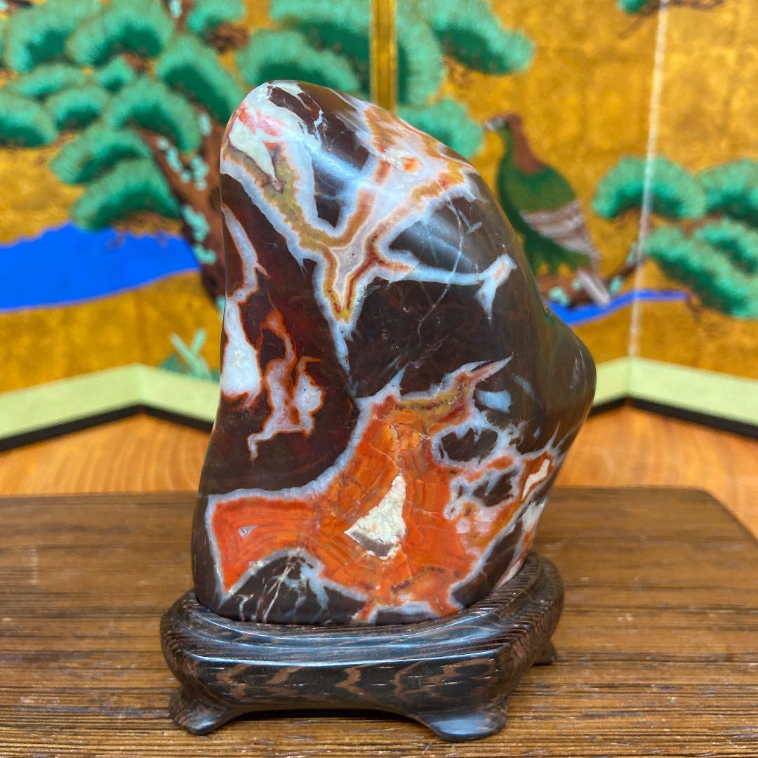 天然雷光石 火の鳥 ☆ 鑑賞石 根尾雷光石 - メルカリ