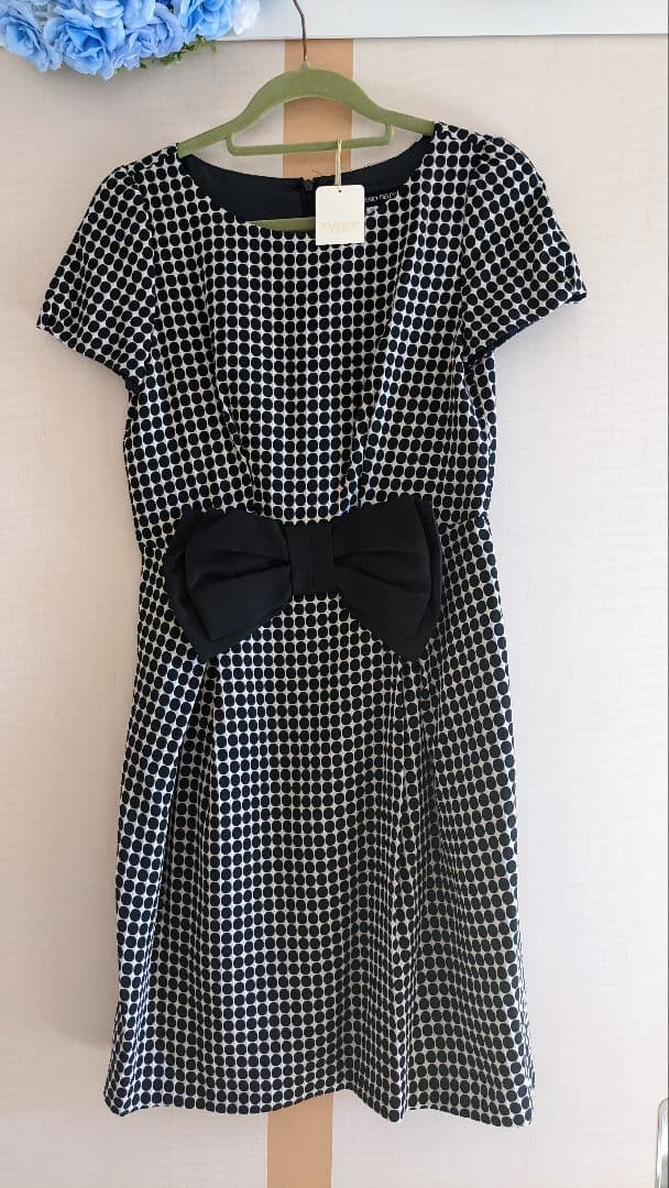 美品】Innocent World リボンバイカラーJSK ミルクティー色