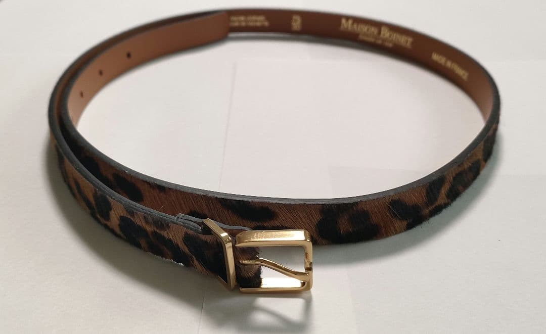 MAISON BOINET メゾンボワネ ベルト レオパード ハラコ - メルカリ