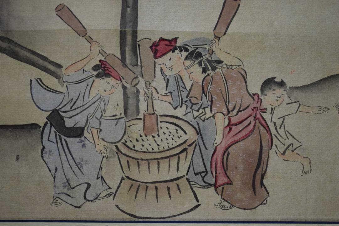 複製/渡辺崋山/味噌作り人物図/工芸/布袋屋掛軸HH-8 複製/渡辺崋山/味噌作り人物図/工芸/布袋屋掛軸HH-8 複製/渡辺崋山/