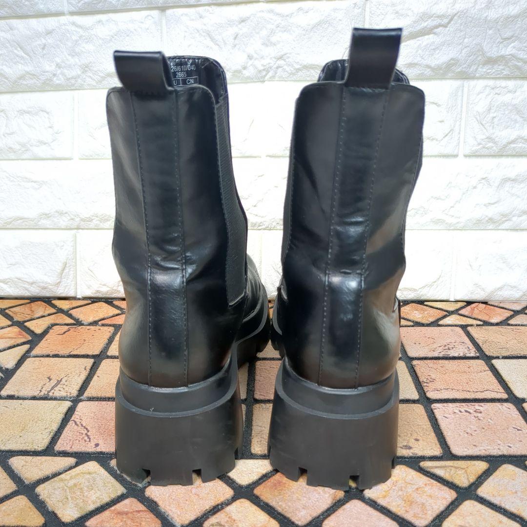 極美品 ZARAザラ サイドゴアブーツ チャンキーブーツ39/25cm 厚底