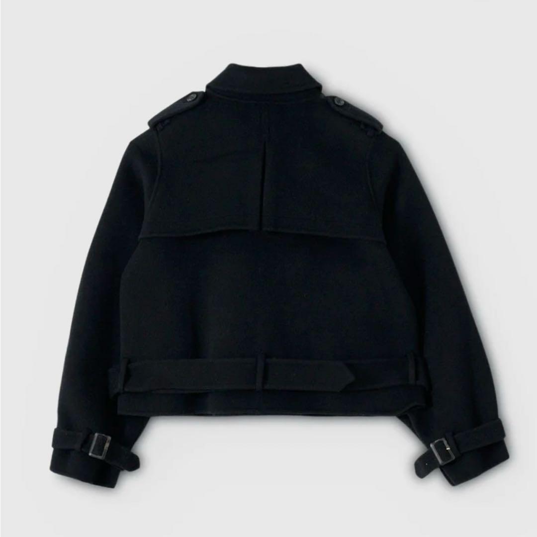 エイミーイストワール ウールショートトレンチコート ブラック - メルカリ