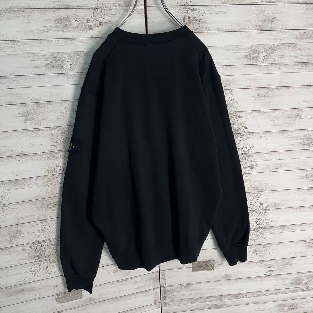 11766【美品・QR鑑定済み】ストーンアイランド XLサイズスウェット 黒