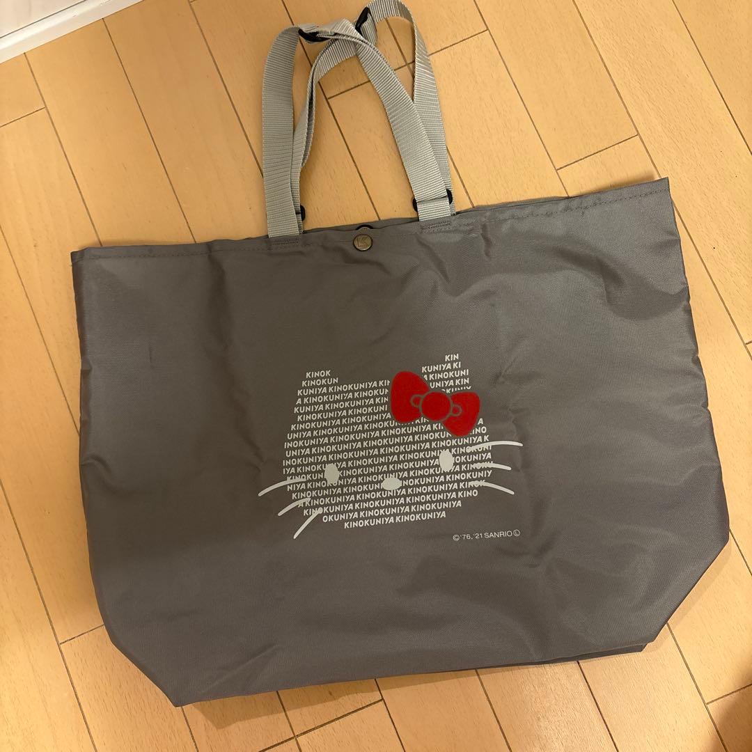 KINOKUNIYA ×ハローキティ エコバッグ グレー 紀伊國屋 サンリオ