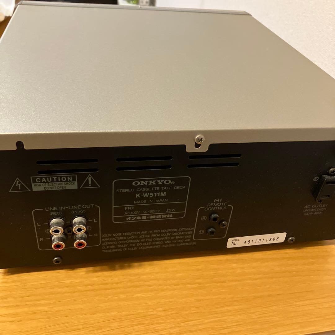 ONKYO カセットテープデッキ K-W511M動作確認済 - メルカリ