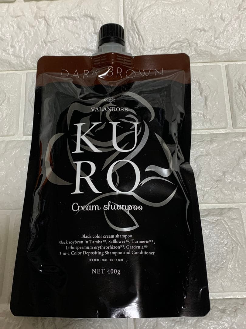 VALANROS KURO Cream shampoo 400g ダークブラウン - メルカリ