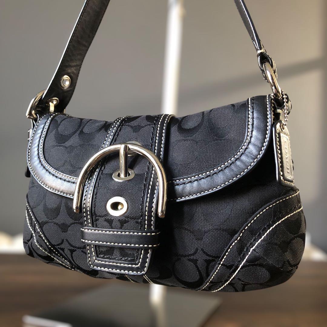 美品 COACH コーチ ソーホーワンショルダー シグネチャー y2k - メルカリ