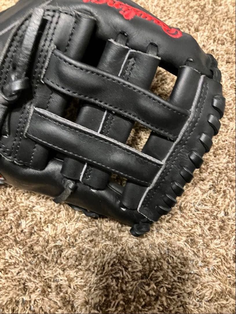 即戦力] 内野手 小ユニ Rawlings 硬式野球グローブ 黒