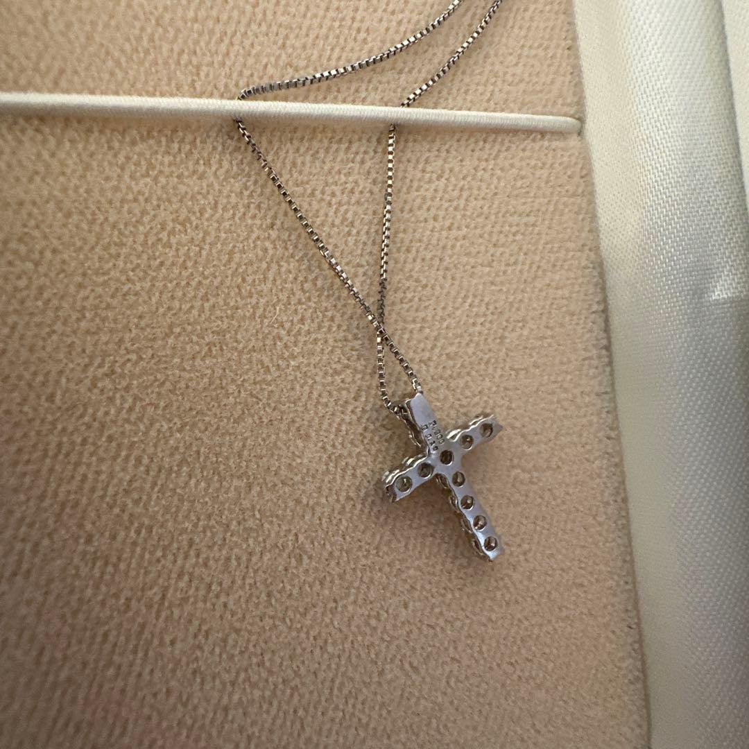 PT950 ダイヤモンド クロスペンダント 0.30ct