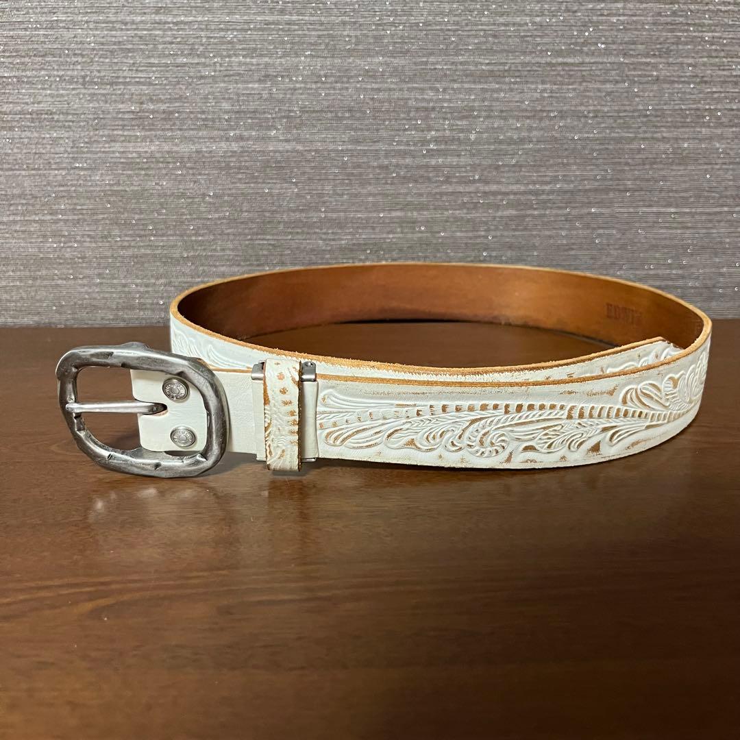 EDWIN エンボス加工 ホワイトベルト - メルカリ