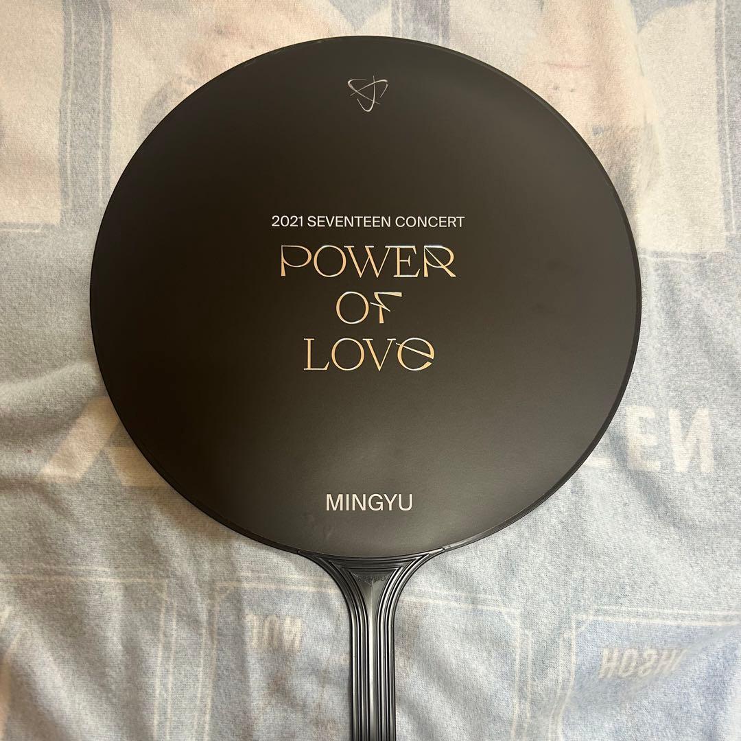ミンギュ セブチ うちわ power of love - メルカリ