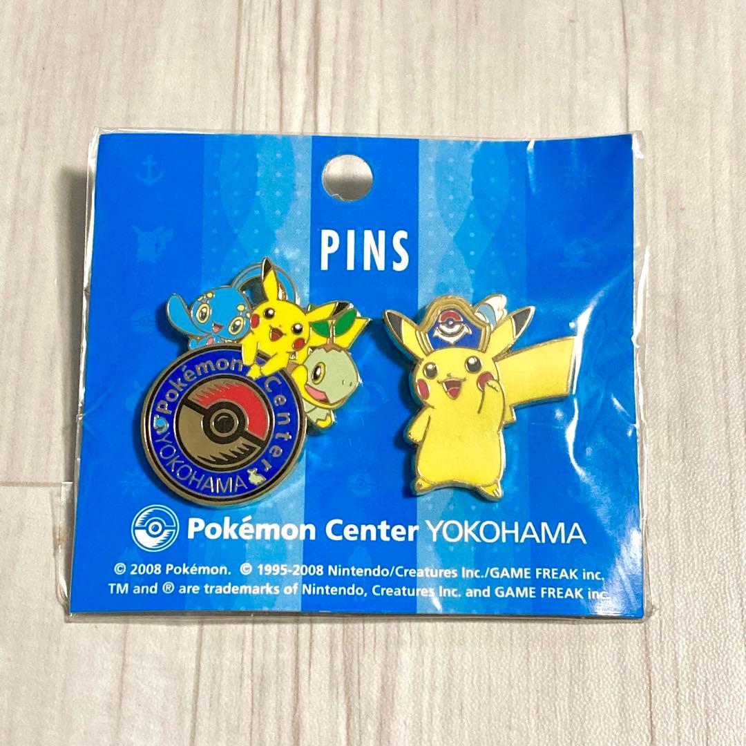 ポケモンセンター 2008 ヨコハマ ロゴピンズ ピカチュウ ナエトル