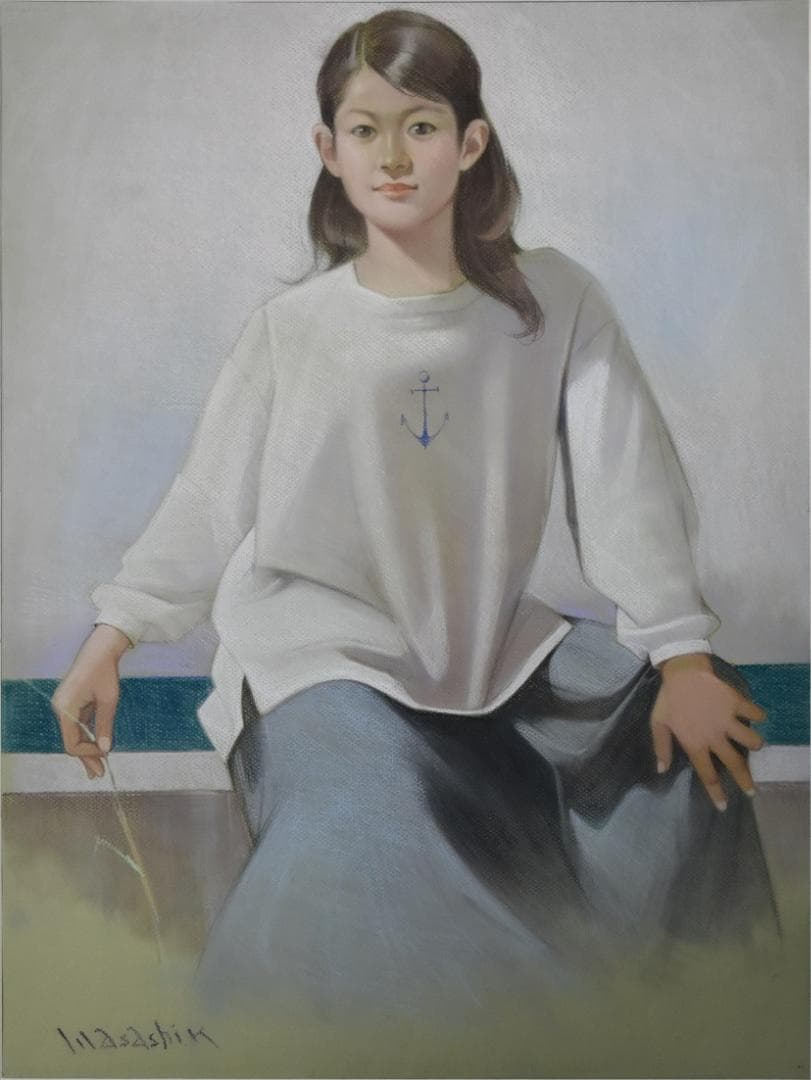 真作保証・現代洋画家・無所属・木村正志・パステル15号現在神戸在住89