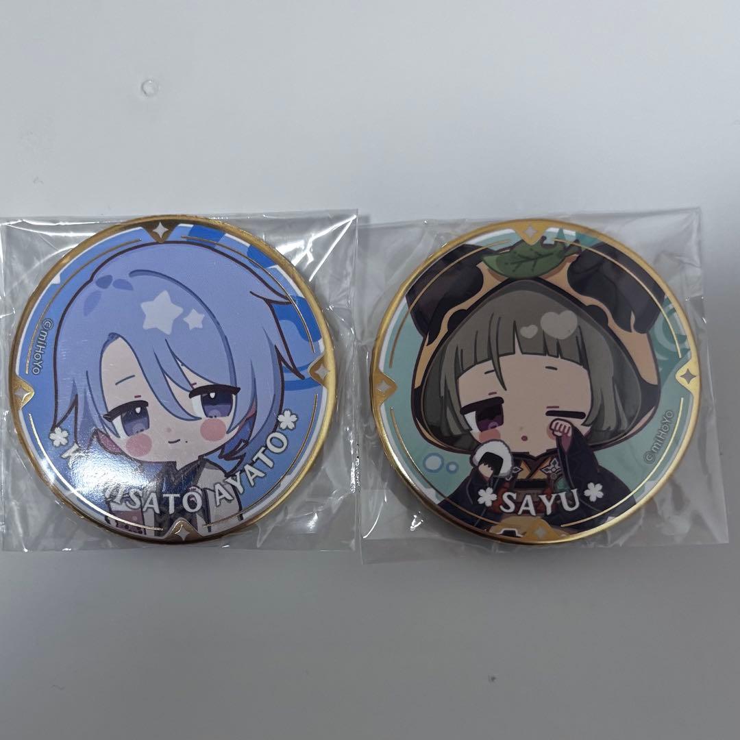 神里綾人 早柚 スイパラ 缶バッジ - メルカリ