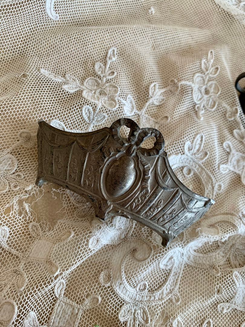 フランスアンティークジャルディニエール布花＆キャンドルホルダー