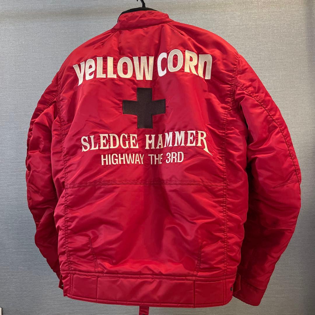 YELLOW CORN バイクジャケット 赤 - メルカリ