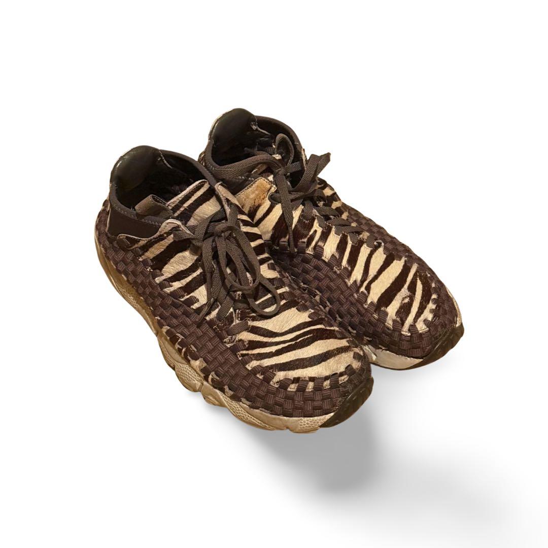 NIKE】ナイキ エアフットスケープウーブン ゼブラ柄ハラコレザー
