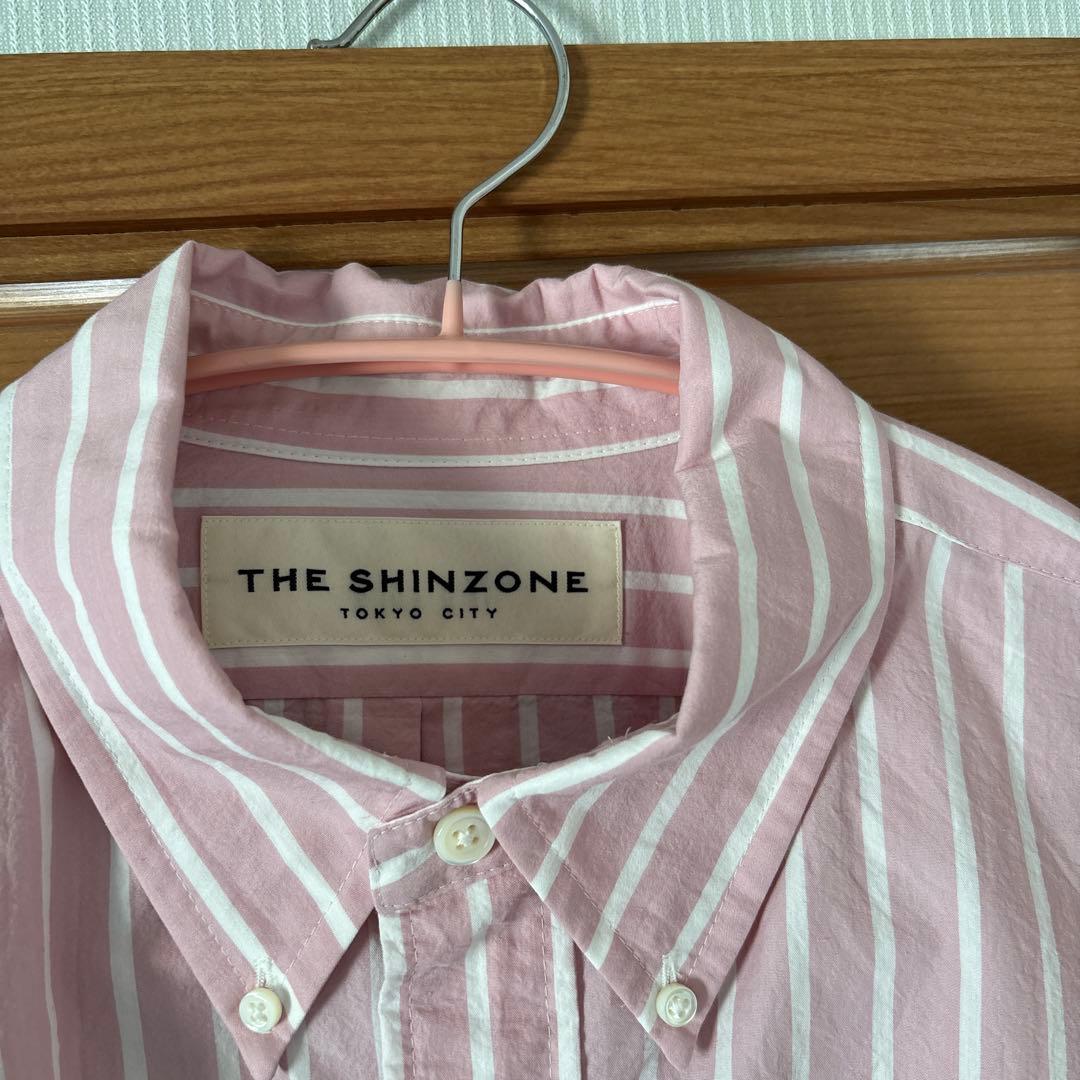 THE SHINZONE ストライプシャツ ピンク - メルカリ