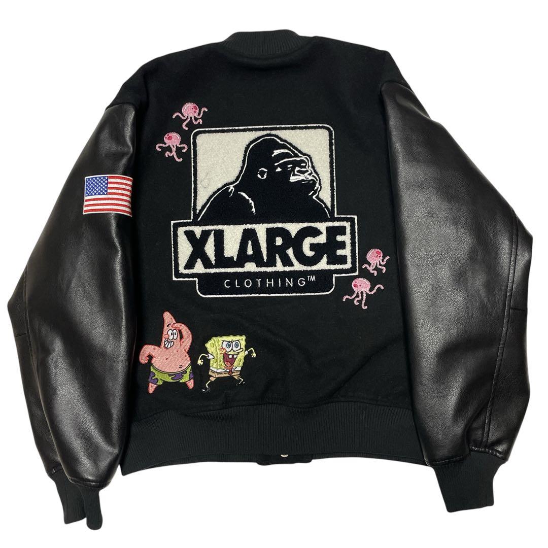 入手困難】✨XLARGE×SpongeBob VARSITY JACKET M - メルカリ