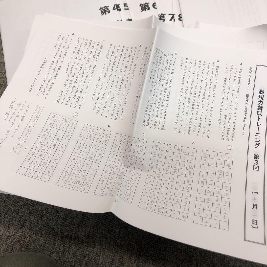 早稲田アカデミー 6年 公立中高一貫コース 土曜特講表現力養成講座 全