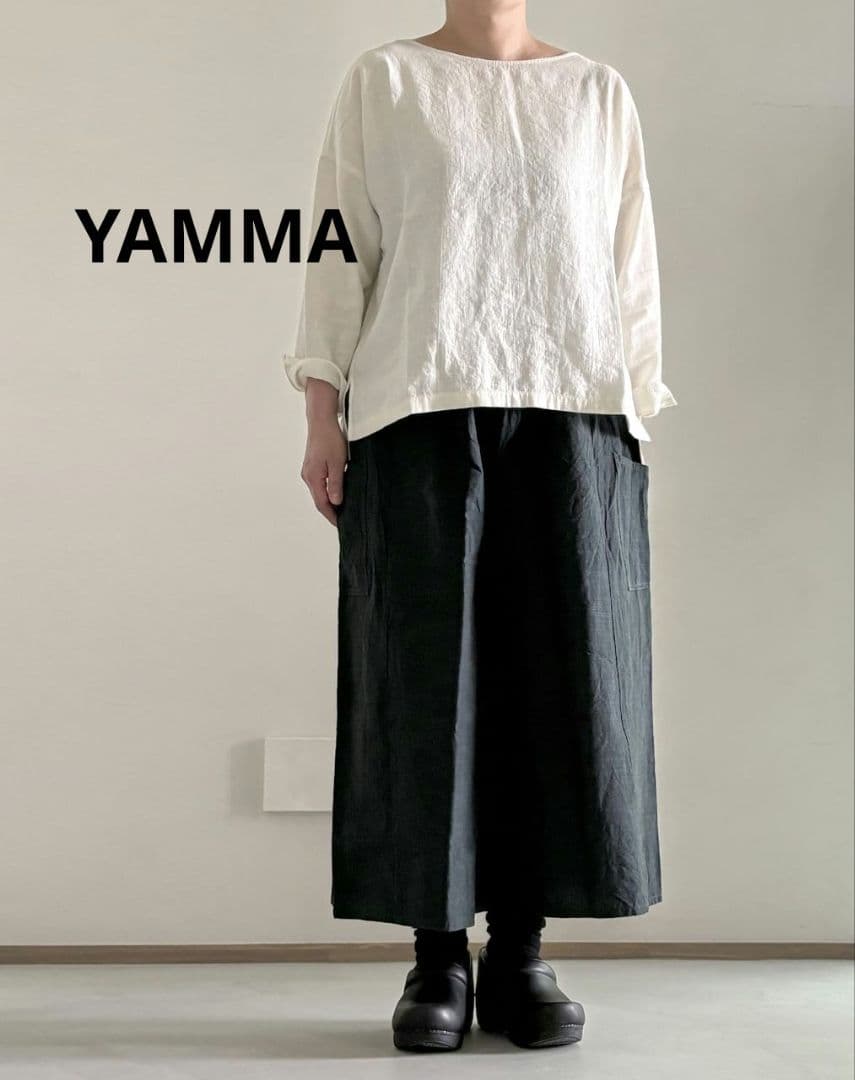 1541　ヤンマ産業　YAMMA 綿 キュロットパンツ　ガウチョパンツ YAMMA キュロットパンツ/会津木綿/ロング丈 | zakkayaline