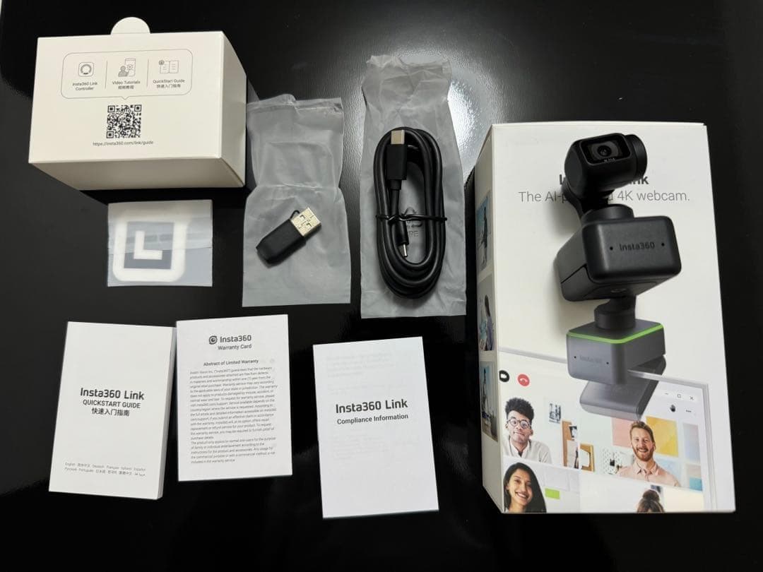 【美品】 Insta360 Link -4Kウェブカメラ