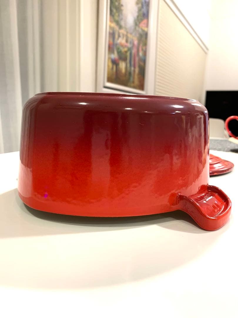 LE CREUSET ハート型鍋 中型 レッド - メルカリ