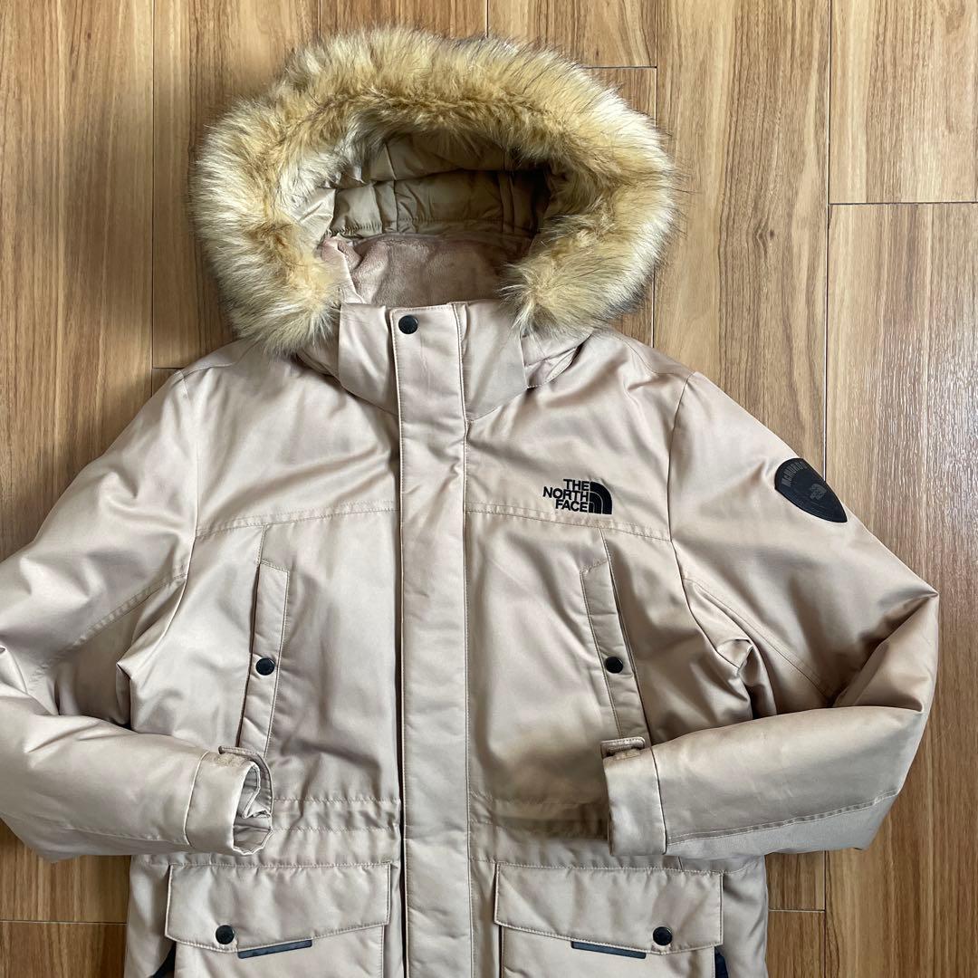 Mノースフェイスシャンパンゴールド金マクマードダウンジャケット