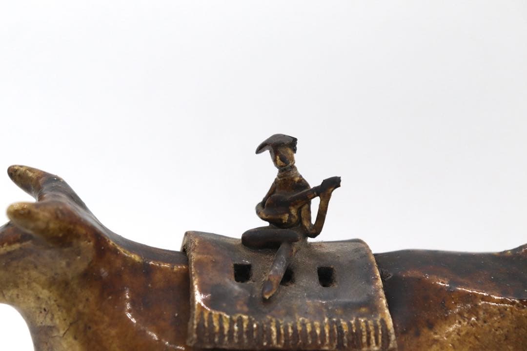 中国 磁州窯 黄釉 牛童子型香炉 送料込み250621 - メルカリ