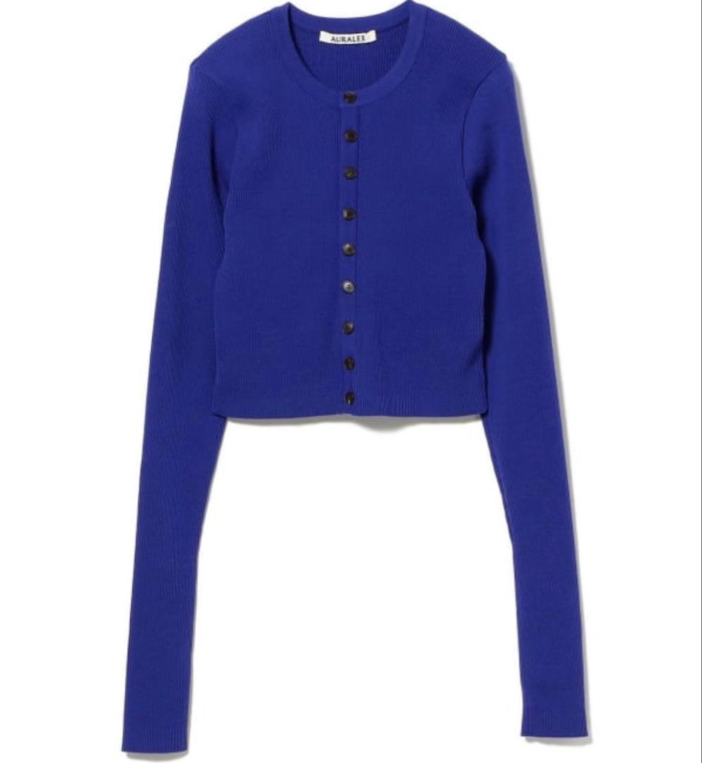 AURALEE】RIB KNIT SHORT CARDIGAN 2025AW - メルカリ