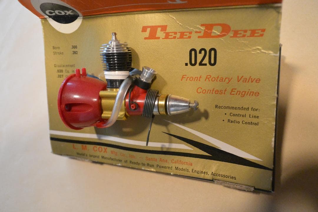 Cox TeeDee 02エンジン プラグ付き