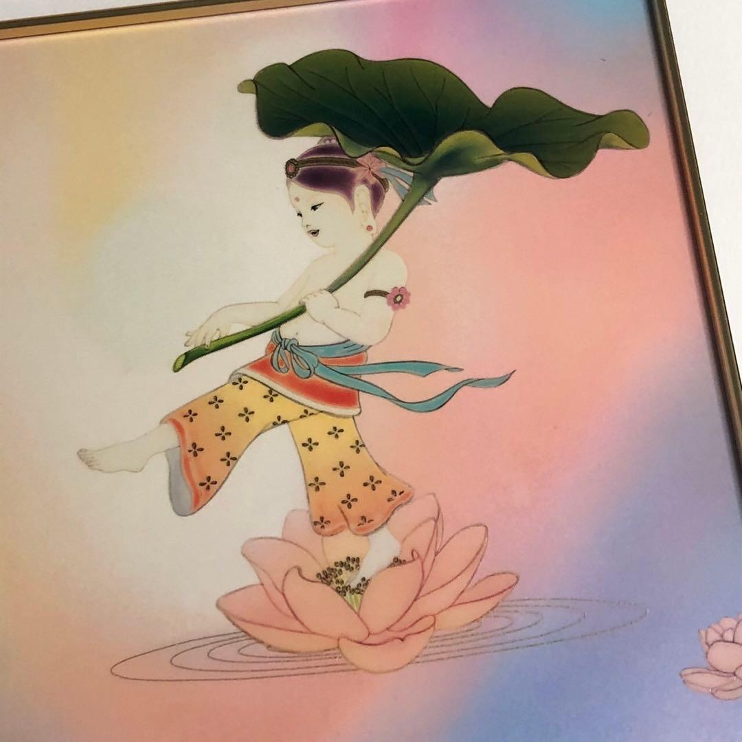 大幅値下げ中】草場一壽 陶彩画 シルクレ 雨あがる - メルカリ