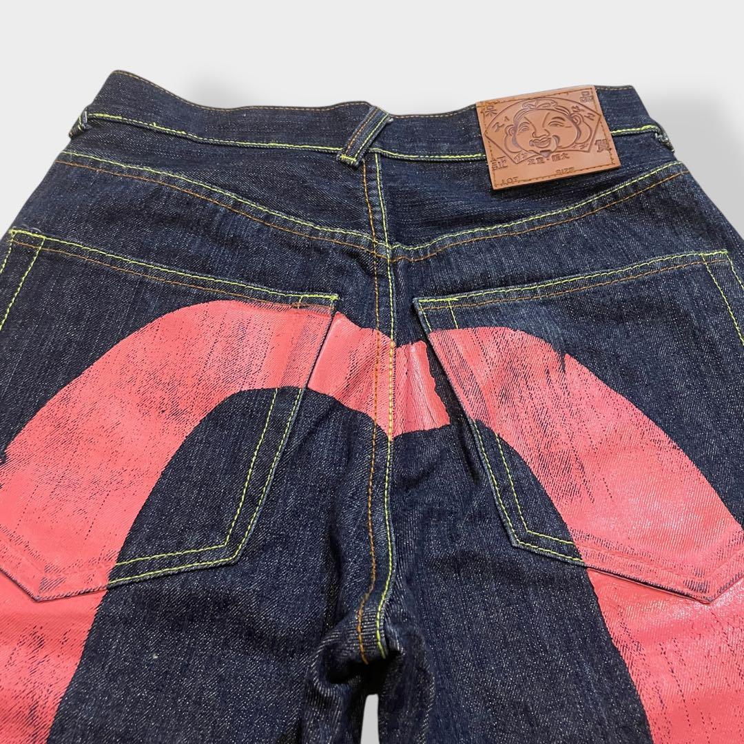 00’s《EVISU》ビックカモメ　デカカモメ　ピンク　濃紺　大黒　希少　美品