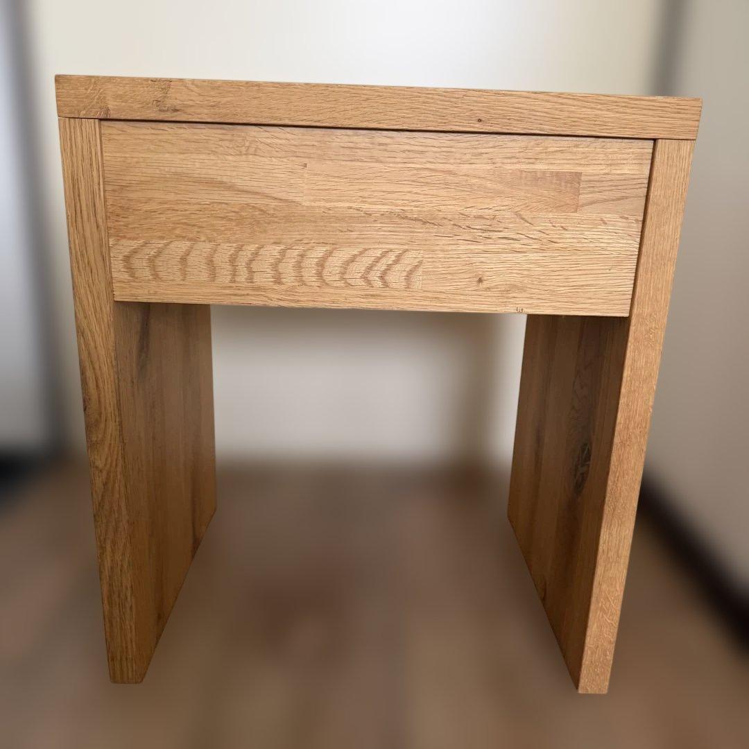 日本ベッド ナラ材 無垢材 ナイトテーブル サイドテーブル