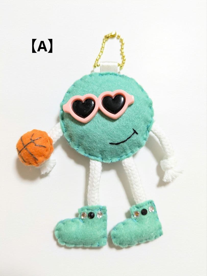 完成品☆ハンドメイド バスケットボール フェルト お守り 部活お守り8