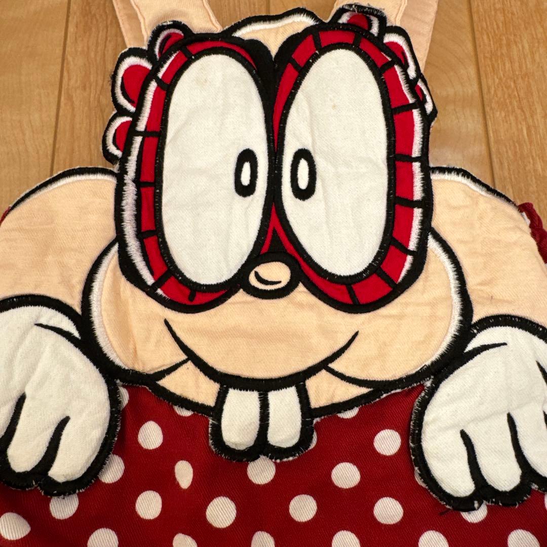 HYSTERIC MINIキャラクター顔デザイン 赤い水玉パンツ 95cm以下用