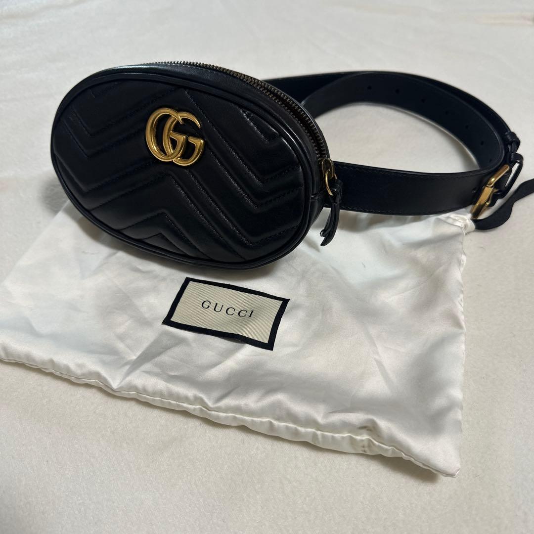 即購入OK！正規品GUCCI ボディバッグ ブラック GGロゴ GUCCI（グッチ） バッグ メンズ レディース ショルダーバッグ