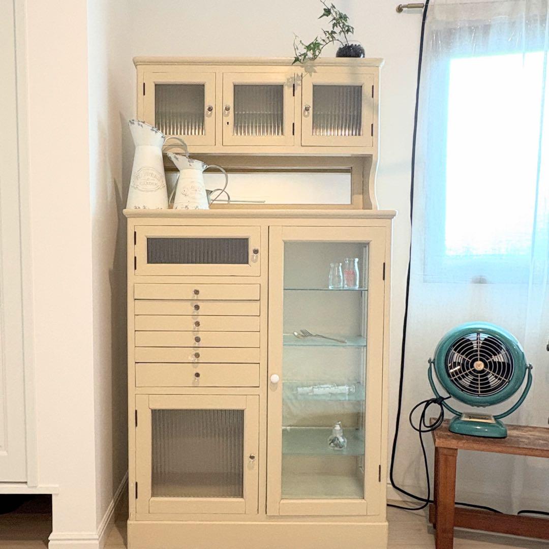 ロッタ　【上部】希少 デンタルキャビネット ヴィンテージ 大正時代のアンティークケヤキ製デンタルキャビネット